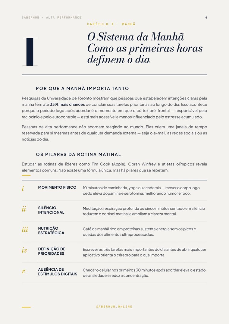 Capítulo 1: o sistema da manhã